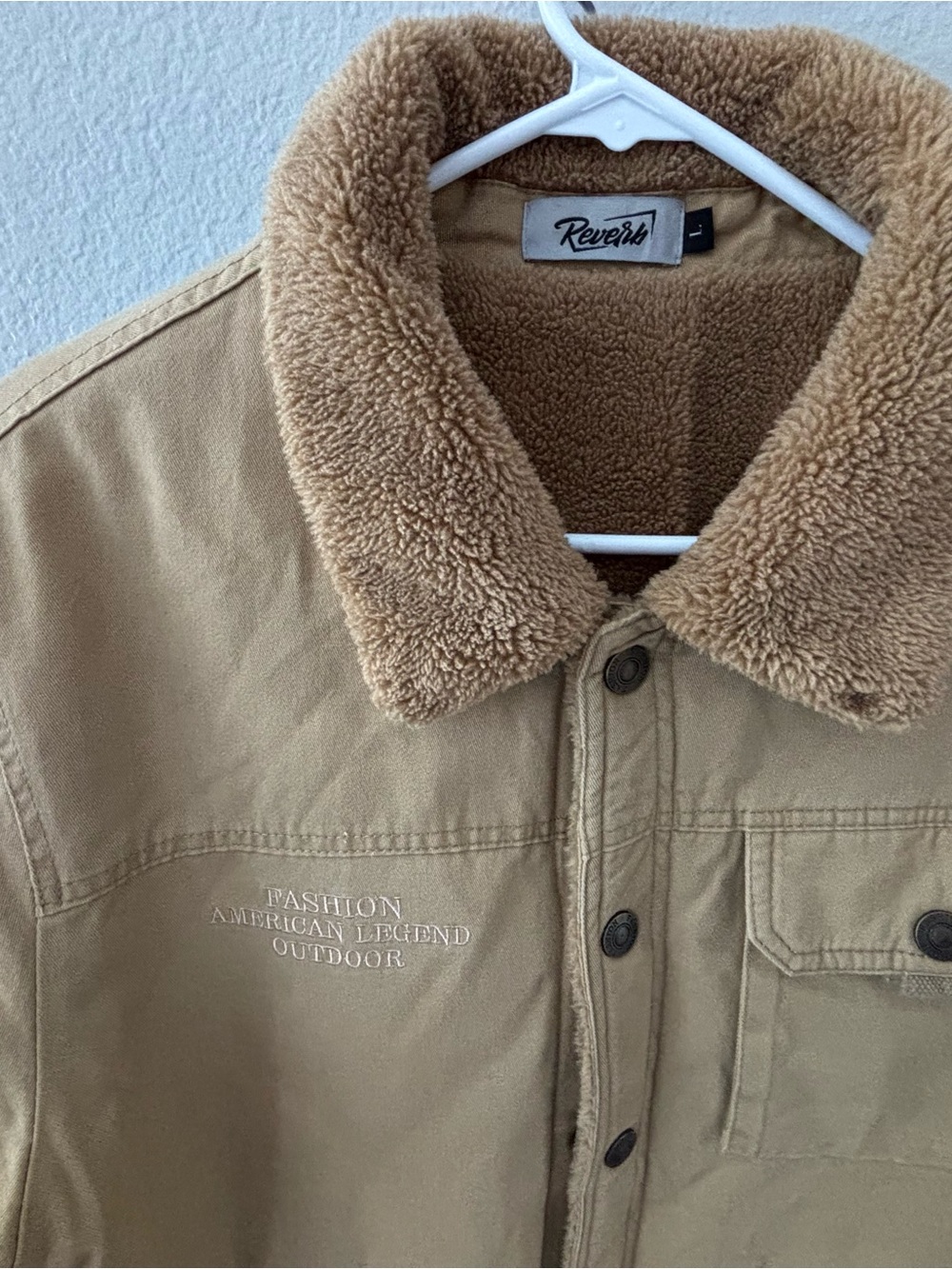 Reverb Camel Sherpa-Lined Trucker Work Coat. Workwear Hunting Warm Great Quality